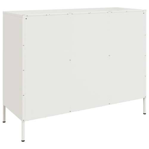 Komoda bijela 100,5 x 39 x 79 cm čelik - Bijela 1 Cijena