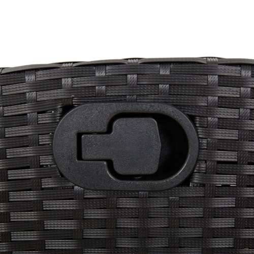 Vrtna garnitura - 5-dijelni vrtni blagovaonski set s jastucima od poliratana crni - 140 x 70 x 74 cm Bez naslona za noge 4 Cijena
