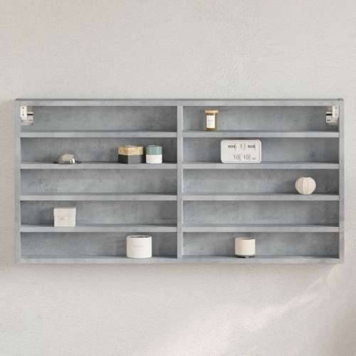 Vitrina siva boja betona 100x8,5x50 cm konstruirano drvo - Beton siva 100 x 8.5 x 50 cm 1 Cijena
