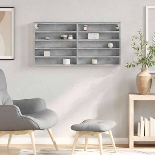Vitrina siva boja betona 100x8,5x50 cm konstruirano drvo - Beton siva 100 x 8.5 x 50 cm 1 Cijena