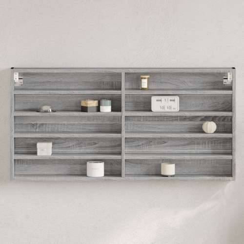 Vitrina boja sivog hrasta sonome 100x8,5x50 cm drvena - Sivi hrast sonoma 100 x 8.5 x 50 cm 1 Cijena