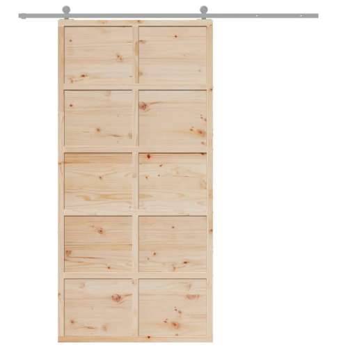 Vrata za staju 100x208 cm od masivne borovine - Prirodna 100 x 208 cm 1 Cijena
