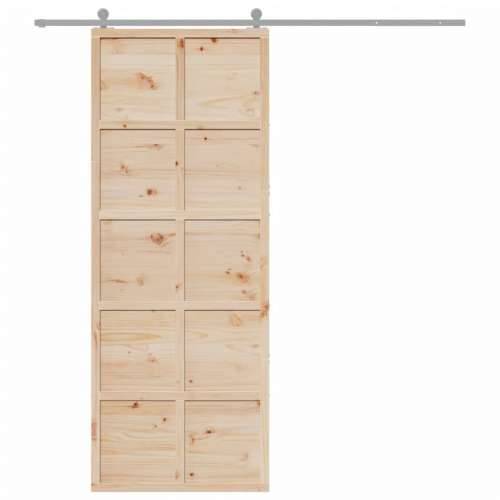 Vrata za staju 80 x 208 cm od masivne borovine - Prirodna 80 x 208 cm 1 Cijena