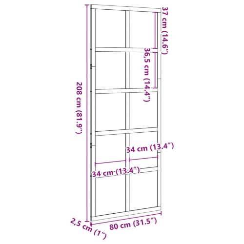 Vrata za staju 80 x 208 cm od masivne borovine - Prirodna 80 x 208 cm 1 Cijena
