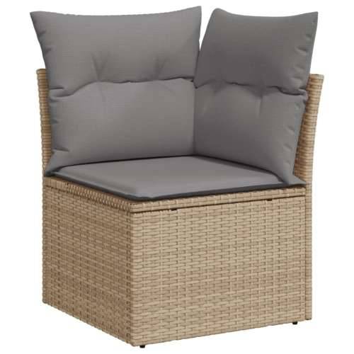 5-dijelni vrtni set sofa s jastucima bež od poliratana - bež i siva bez spremišta 1 Cijena