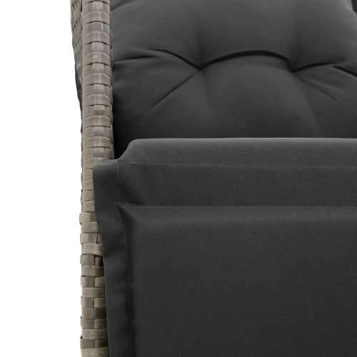 3-dijelni vrtni bistro set od poliratana s jastucima sivi - Siva 90 x 90 x 75 cm 2 Cijena
