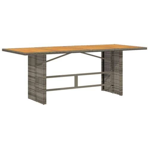 7-dijelni vrtni bistro set od poliratana s jastucima sivi - Siva 190 x 80 x 75 cm 6 Cijena