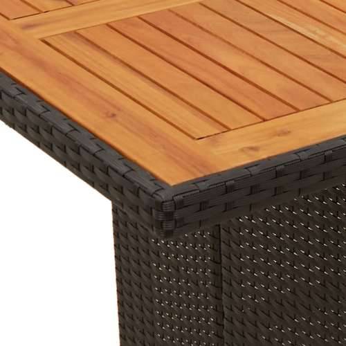 9-dijelni vrtni bistro set od poliratana s jastucima crni - Crna 8 Cijena
