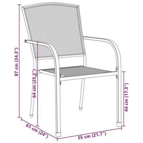 Set složivih vrtnih stolica 3 kom antracit čelik obložen prahom - 80 x 72.5 cm 2 Cijena