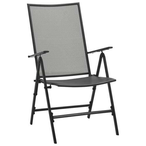 Set vrtnih naslonjača 5 kom antracit od čelika obloženog prahom - 80 x 72.5 cm 4 Cijena