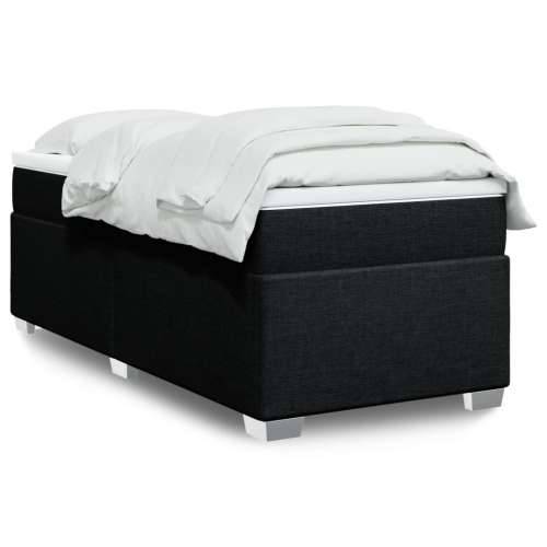 Box spring krevet s madracem crni 80 x 200 cm od tkanine - Crna 80 x 200 cm Cijena