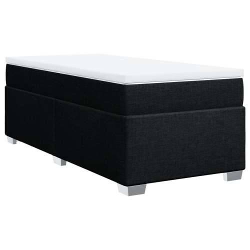 Box spring krevet s madracem crni 80 x 200 cm od tkanine - Crna 80 x 200 cm Cijena