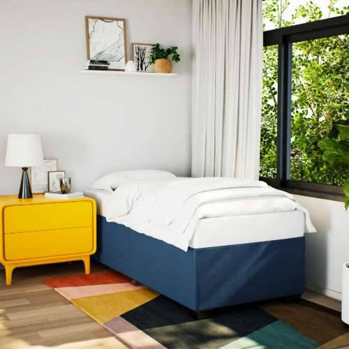 Krevet s oprugama i madracem plavi 90 x 190 cm od tkanine - Plava 90 x 190 cm Cijena
