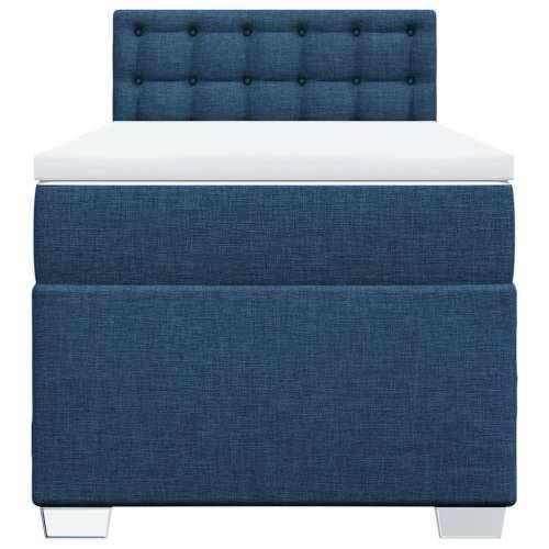 Krevet s oprugama i madracem plavi 80x200 cm od tkanine - Plava 80 x 200 cm gumbi Cijena