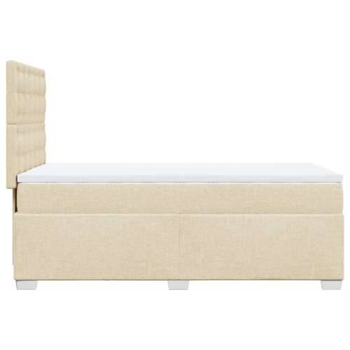 Okvir kreveta s oprugama i madrac krem 80x200 cm od tkanine - Krema 80 x 200 cm gumbi Cijena