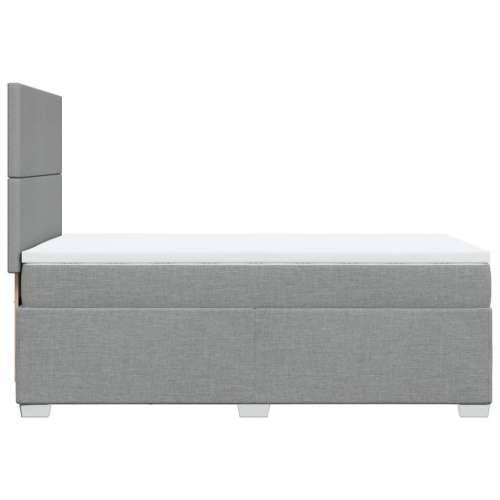 Box spring krevet s madracem svjetlosivi 90x190 cm od tkanine - Svjetlosiva 90 x 190 cm Gladak dizajn Cijena