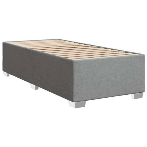 Box spring krevet s madracem svjetlosivi 90x190 cm od tkanine - Svjetlosiva 90 x 190 cm gumbi Cijena