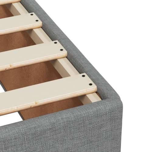 Box spring krevet s madracem svjetlosivi 90x190 cm od tkanine - Svjetlosiva 90 x 190 cm gumbi Cijena