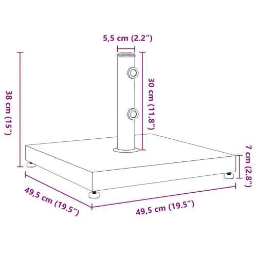 Baza suncobrana za stupove Ø 32/38/48 mm 28 kg četvrtasta - 1 28 kg Cijena