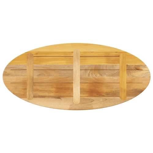 Stolna ploča 90x40x2,5 cm ovalna od masivnog drva manga - Grubo drvo manga (prirodno) 90 x 40 cm 1 25 mm Cijena