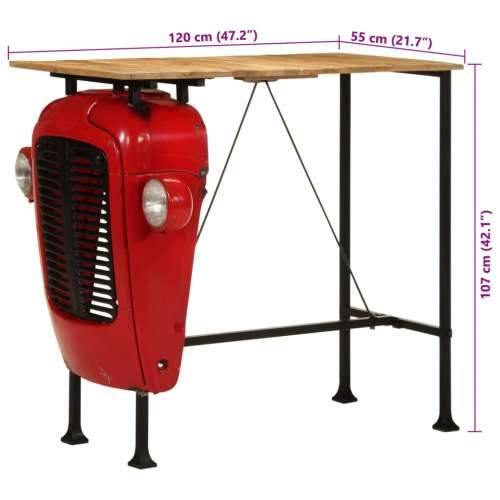 Barski stol u obliku traktora crveno-smeđi 55x120x107 cm drveni - 55 x 120 x 107 cm 1 Cijena