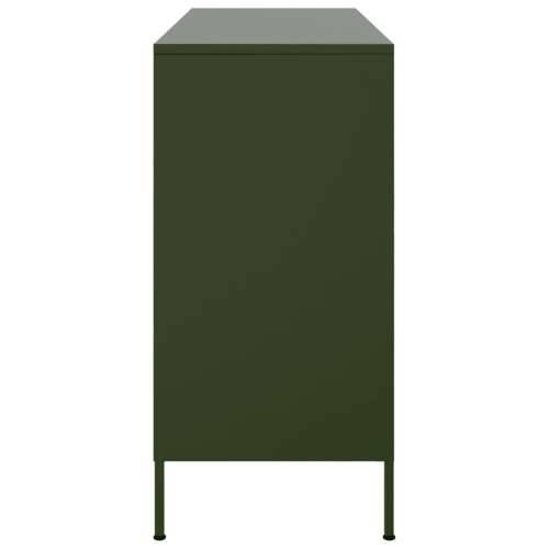 Komoda maslinastozeleni 100,5 x 39 x 79 cm čelična - Zelena 1 Cijena
