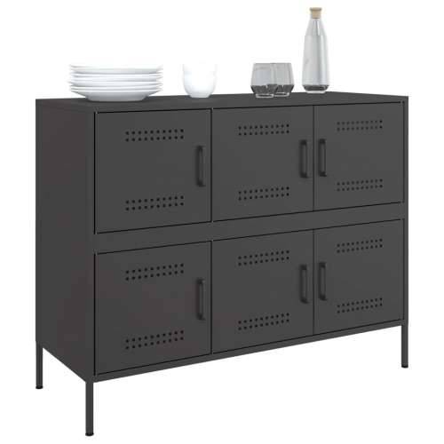 Komoda crna 100,5 x 39 x 79 cm čelik - Crna 1 Cijena
