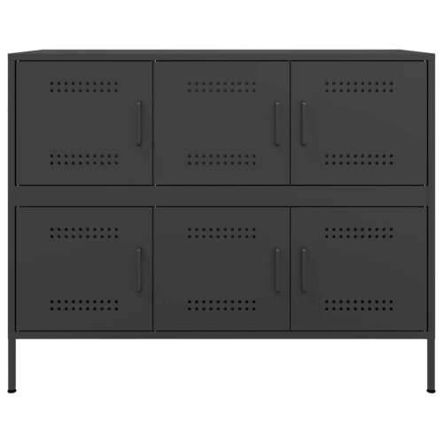 Komoda crna 100,5 x 39 x 79 cm čelik - Crna 1 Cijena