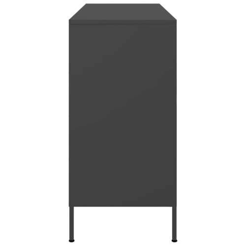 Komoda crna 100,5 x 39 x 79 cm čelik - Crna 1 Cijena