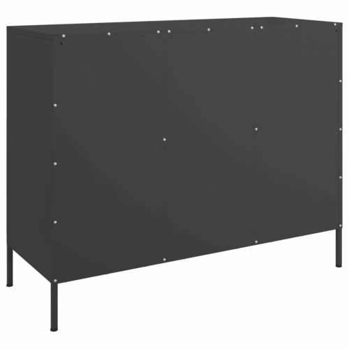 Komoda crna 100,5 x 39 x 79 cm čelik - Crna 1 Cijena