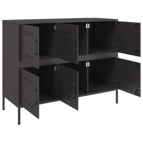 Komoda crna 100,5 x 39 x 79 cm čelik - Crna 1 Cijena