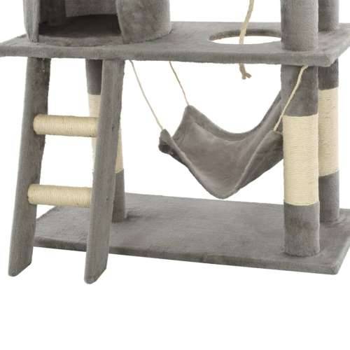 Penjalica za mačke sa stupovima za grebanje od sisala 140 cm siva Cijena