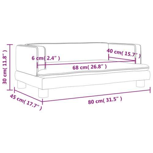 Dječja fotelja krem 80 x 45 x 30 cm Umjetna koža - Krema 80 x 45 x 30 cm Cijena