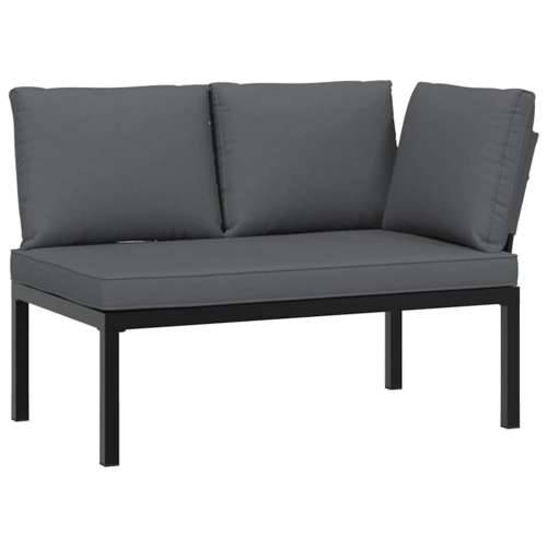 Vrtna garnitura - 4-dijelni set vrtnih sofa s jastucima crni aluminijski - Bez stola 1 Cijena