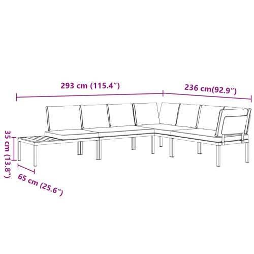 Vrtna garnitura - 4-dijelni set vrtnih sofa s jastucima crni aluminijski - Bez stola 1 Cijena
