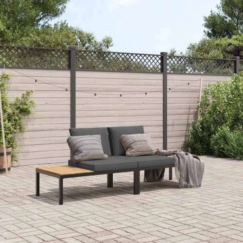 Vrtna garnitura - 2-dijelni set vrtnih sofa s jastucima crni aluminijski - Bez stola 1 Cijena