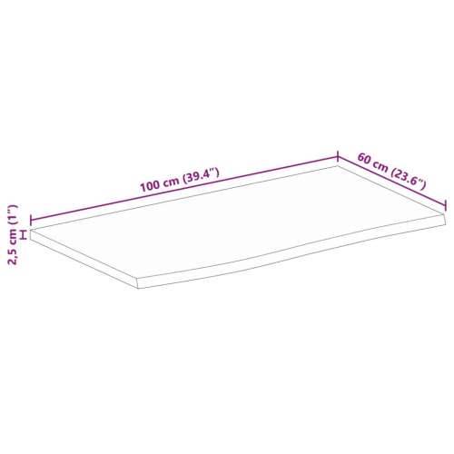 Stolna ploča sa živim rubom 100x60x2,5cm od masivnog drva manga - dovršeno hrastom 100 x 60 x 2.5 cm 1 masivno drvo manga Cijena