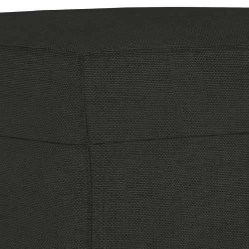 3-dijelni set sofa s jastucima crni od mikrovlakana - Crna s jastucima i tabureom Cijena