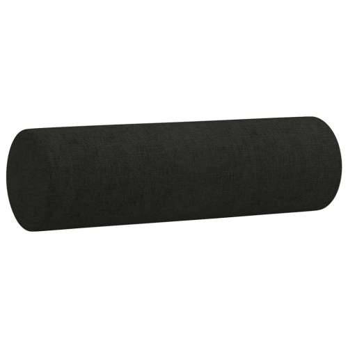 3-dijelni set sofa s jastucima crni od mikrovlakana - Crna s jastucima i tabureom Cijena