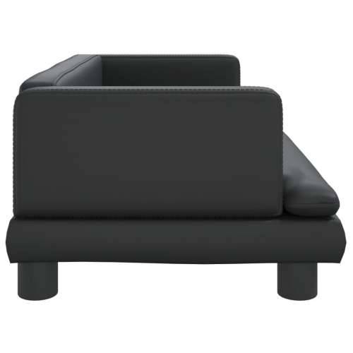 Dječja fotelja crna 80 x 45 x 30 cm od umjetne kože - Crna 80 x 45 x 30 cm Cijena
