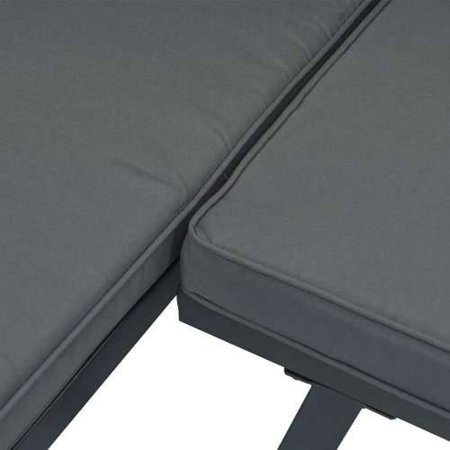 Vrtna garnitura - 3-dijelni set vrtnih sofa s jastucima crni aluminijski - Sa stolom 1 Cijena