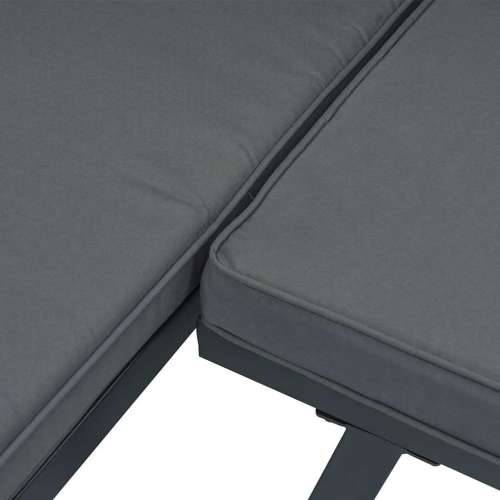 Vrtna garnitura - 3-dijelni set vrtnih sofa s jastucima crni aluminijski - Sa stolom 1 Cijena