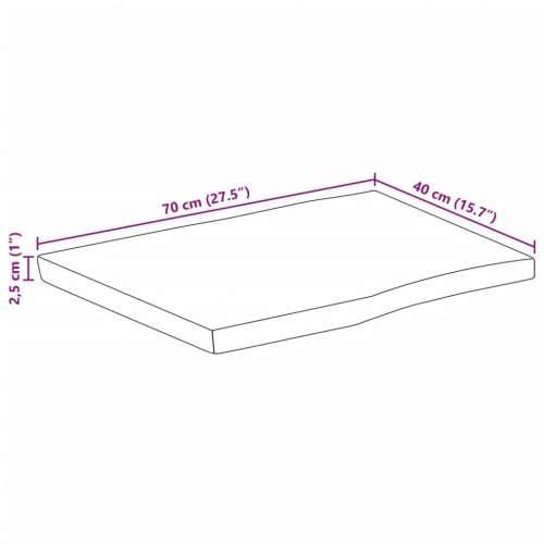 Stolna ploča sa živi rub 70x40x2,5 cm masivno grubo drvo manga - Grubo drvo manga (prirodno) 70 x 40 cm 1 25 mm Cijena