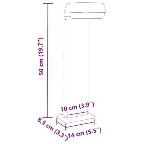 Vanjske podne svjetiljke 3 kom crne 50 cm lijevani aluminij 50 cm 1 Cijena