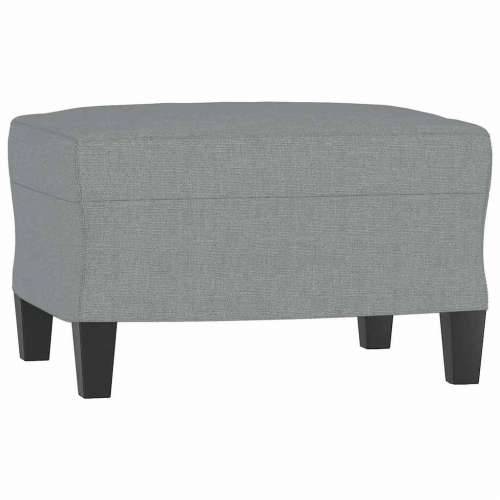 3-dijelni set sofa s jastucima svjetlosivi od tkanine - Svjetlosiva s jastucima i tabureom Cijena