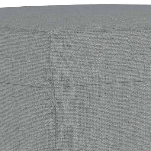 3-dijelni set sofa s jastucima svjetlosivi od tkanine - Svjetlosiva s jastucima i tabureom Cijena