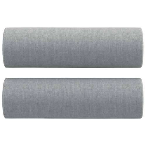 3-dijelni set sofa s jastucima svjetlosivi od tkanine - Svjetlosiva s jastucima i tabureom Cijena