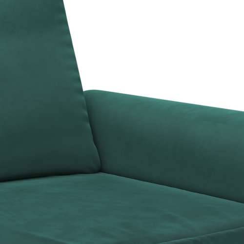 2-dijelni set sofa s jastucima tamnozeleni baršunasti - Tamnozelena s jastučićima Cijena
