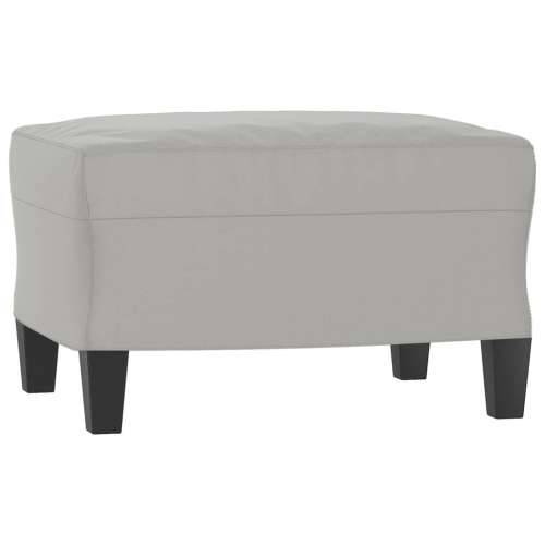 3-dijelni set sofa s jastucima svjetlosivi od mikrovlakana - Svjetlosiva S osloncem za noge Cijena