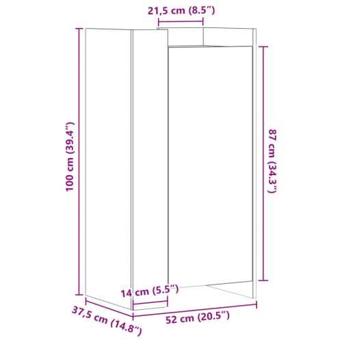 Ormarić za cipele boja betona 52x37,5x100 cm konstruirano drvo - Beton siva 1 Cijena